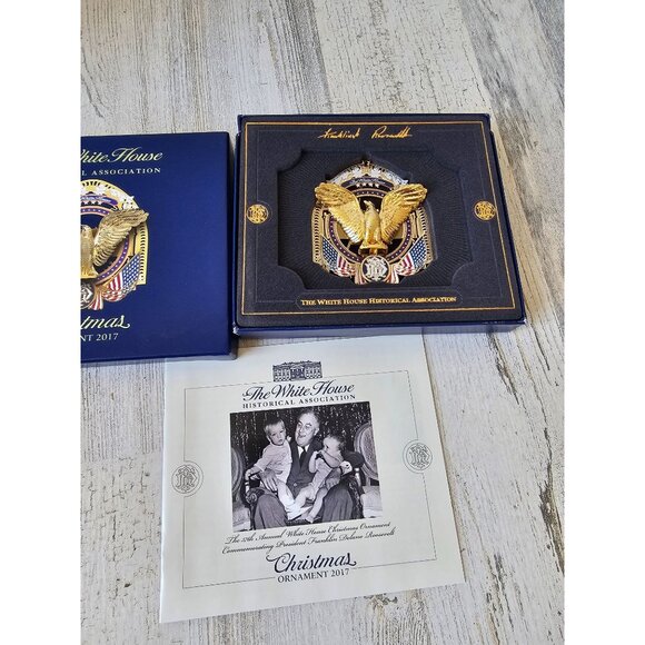 White House Franklin Roosevelt 2017 ornament eagle president Americana gold Maxi - Picture 1 of 10